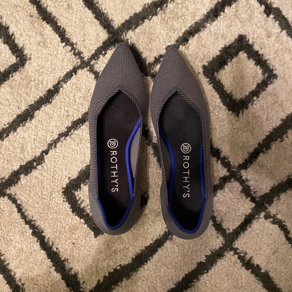 Rothy point gray sz 9.5